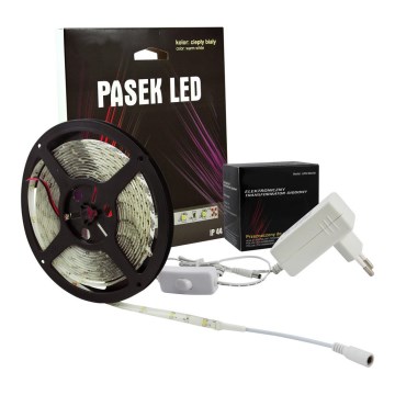 Светодиодная лента 5м LED/8,5W/24V IP44 3000K