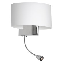 Светодиодная настенная лампа CASINO 1xE27/60W/230V + LED/1W/230V белая