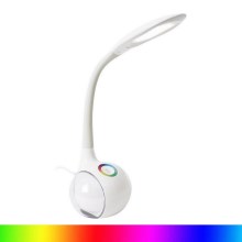 Светодиодная настольная RGB-лампа с регулированием яркости LED/7W/230V белый