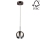 Светодиодная подвесная люстра BALL WOOD 1xGU10/5W/230V матовий бук - сертифицировано FSC