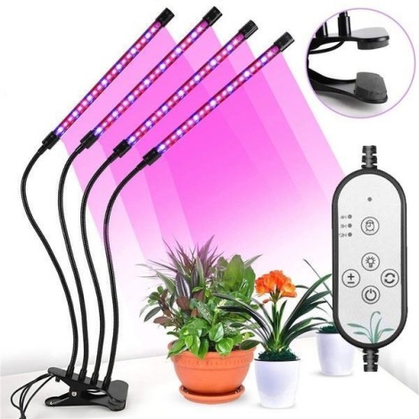 Светодиодная потолочная лампа для растений с зажимом и регулированием яркости LED/15W/5V