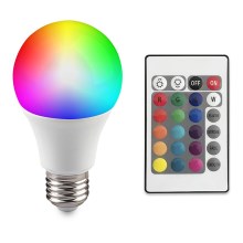 Светодиодная RGB-лампочка с регулированием яркости E27/8,5W/230V 3000К