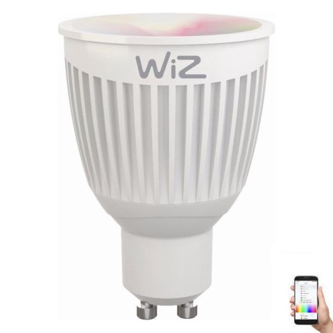 Светодиодная RGBW-лампочка с регулированием яркости GU10/6,5W/230V 2200-6500K Wi-Fi - WiZ