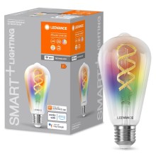 Светодиодная RGBW-лампочка с регулированием яркости SMART+ FILAMENT EDISON ST64 E27/4,8W/230V 2700-6500K Wi-Fi - Ledvance