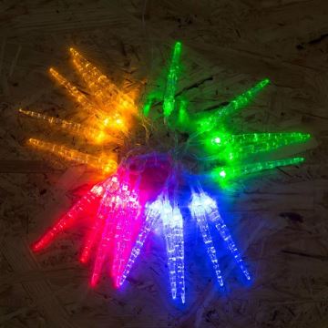 Светодиодная рождественская гирлянда 20xLED 2,25 м разноцветные сосульки