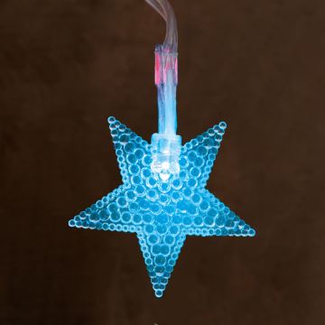 Светодиодная рождественская гирлянда 20xLED 2,25 м разноцветные звезды