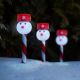 Светодиодная рождественская солнечная лампа 1xLED/1,2V IP44 снеговик