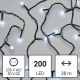 Светодиодная рождественская уличная гирлянда 200xLED/8 режимов 25 м IP44 холодный белый