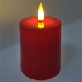 Светодиодная свеча LED/2xAA теплый белый 9 см красный