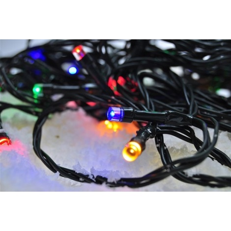 Светодиодная уличная рождественская гирлянда 100xLED/8 функций IP44 13 м цветной