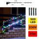 Светодиодная уличная рождественская гирлянда 500xLED/230V 35 м IP44 цветной