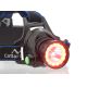 Светодиодный аккумуляторный налобный фонарик с красным освещением LED/10W/7,4V IP44 черный/синий