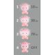 Светодиодный детский ночник с регулированием яркости LED/2,5W/230V овечка розовый