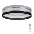 Светодиодный диммируемый потолочный светильник SMART CORAL LED/24W/230V черный/серый + пульт ДУ