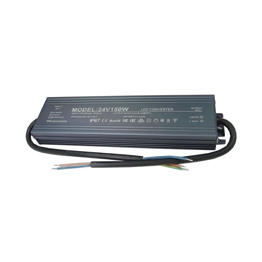 Светодиодный электронный трансформатор 150W/24V IP67