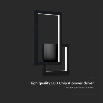 Светодиодный настенный светильник LED/20W/230V 4000K черный