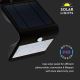 Светодиодный настенный светильник на солнечной батарее LED/3W/3,7V 3000/4000K IP65 черный