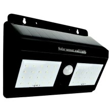 Светодиодный настенный светильник на солнечной батарее с датчиком LED/1,2W/3,7V 6500K IP65