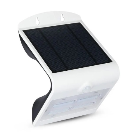 Светодиодный настенный светильник на солнечной батарее с датчиком LED/3W/3,7V 3000/4000K IP65 белый