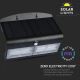 Светодиодный настенный светильник на солнечной батарее с датчиком LED/7W/3,7V 4000K IP65 черный