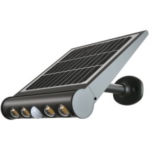 Светодиодный настенный светильник на солнечной батарее с датчиком LED/8W/3,7V IP65 4000K