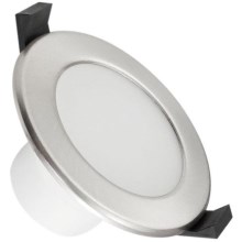 Светодиодный подвесной потолочный светильник для ванной комнаты LED/7W/230V 4000K серебристый IP44