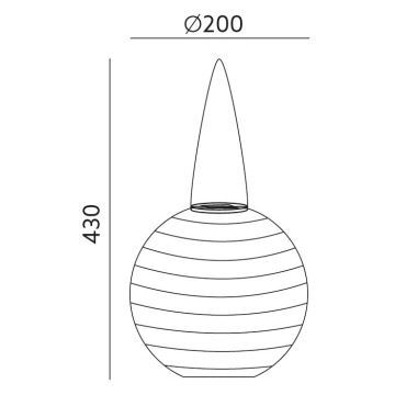 Светодиодный подвесной светильник на солнечной батарее ORIGAMI LED/0,08W/1,2V 300mAh диаметр 20 см IP44
