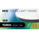 Светодиодный потолочный светильник для ванной комнаты CIRCLE LED/18W/230V 4000K диаметр 30 см IP44 черный