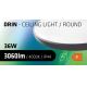 Светодиодный потолочный светильник для ванной комнаты CIRCLE LED/36W/230V 4000K диаметр 45 см IP44 черный