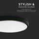 Светодиодный потолочный светильник для ванной комнаты LED/24W/230V 3000K IP44 черный
