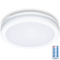 Светодиодный потолочный светильник для ванной комнаты с датчиком LED/18W/230V 3000/4000/6500K IP65 диаметр 30 см белый + дистанционное управление
