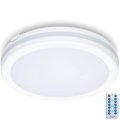Светодиодный потолочный светильник для ванной комнаты с датчиком LED/24W/230V 3000/4000/6500K IP65 диаметр 30 см белый + дистанционное управление