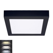 Светодиодный потолочный светильник LED/18W/230V 3000/4000/6000K черный угловой