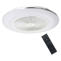 Светодиодный потолочный светильник с регулированием яркости и вентилятором ARIA LED/38W/230V 3000-6000K белый + дистанционное управление