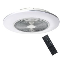Светодиодный потолочный светильник с регулированием яркости и вентилятором ARIA LED/38W/230V 3000-6000K серебряный + дистанционное управление