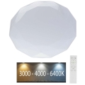 Светодиодный потолочный светильник с регулированием яркости LED/40W/230V 3000K/4000K/6500K + дистанционное управление