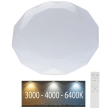 Светодиодный потолочный светильник с регулированием яркости LED/40W/230V 3000K/4000K/6500K + пульт ДУ