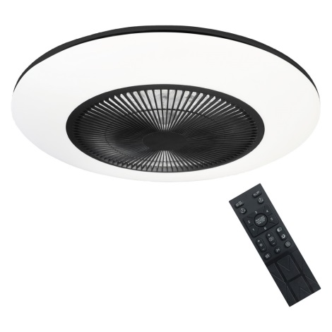 Светодиодный потолочный светильник с вентилятором и регулированием яркости ARIA LED/38W/230V 3000-6000K черный/белый + дистанционное управление