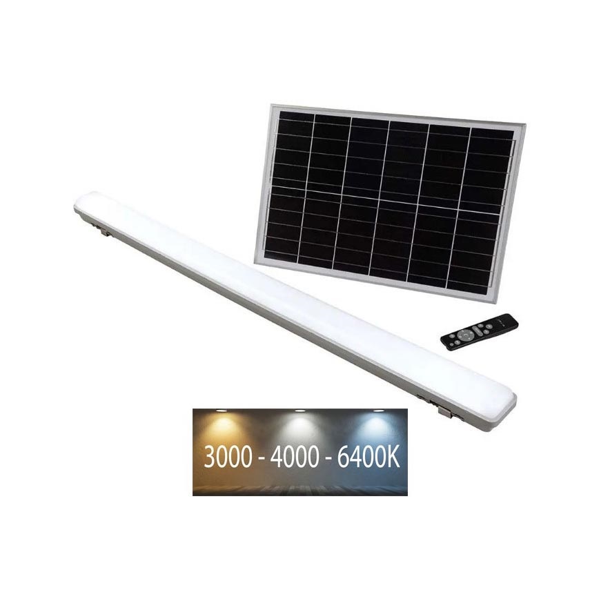Светодиодный технический светильник на солнечной батарее с регулированием яркости и датчиком LED/25W/230V 3000K/4000K/6400K IP65 + дистанционное управление