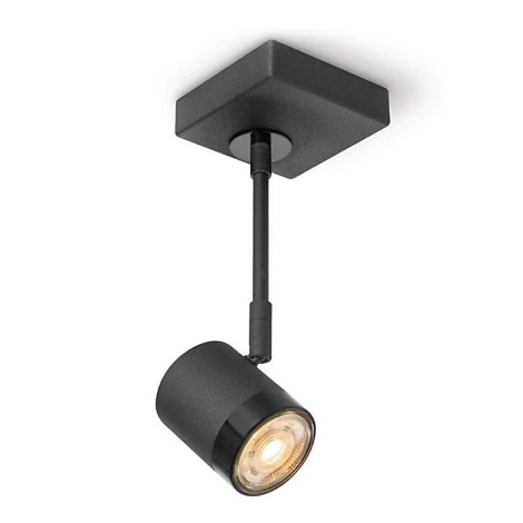 Светодиодный точечный светильник с регулированием яркости MANU 1xGU10/5,8W/230V черный