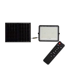 Светодиодный уличный прожектор на солнечной батарее LED/20W/3,2V 6400K черный IP65 + дистанционное управление