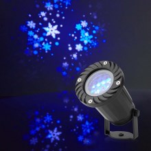 Светодиодный уличный рождественский проектор 5W/230V IP44 снежинки