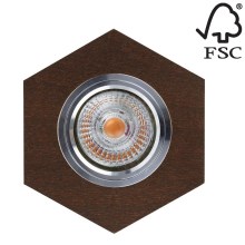 Светодиодный встроенный светильник VITAR 1xGU10/5W/230V бук - сертифицировано FSC