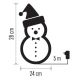 Светодиодное рождественское уличное украшение 30xLED/2,1W/230V IP44 снеговик
