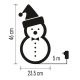 Светодиодное рождественское уличное украшение 40xLED/3,6W/230V IP44 снеговик