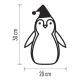 Светодиодное рождественское украшение 5xLED/2xAA пингвин