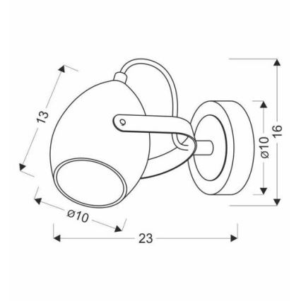 Точковий світильник ANICA 1xE14/40W/230V чорний/мідний