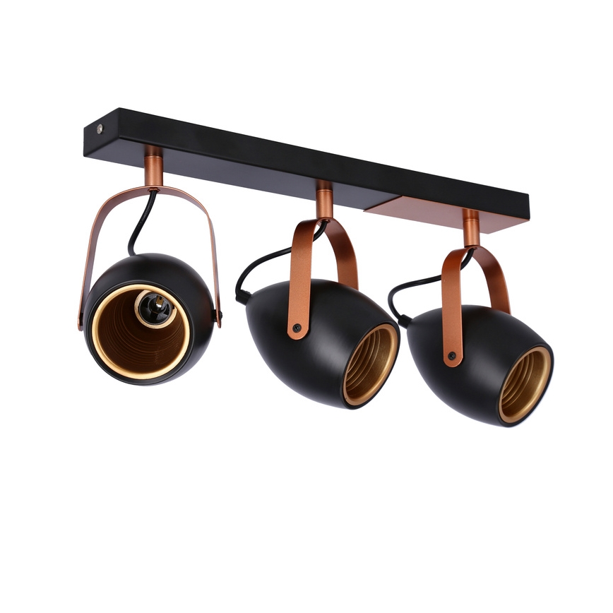 Точковий світильник ANICA 3xE14/40W/230V чорний/мідіний