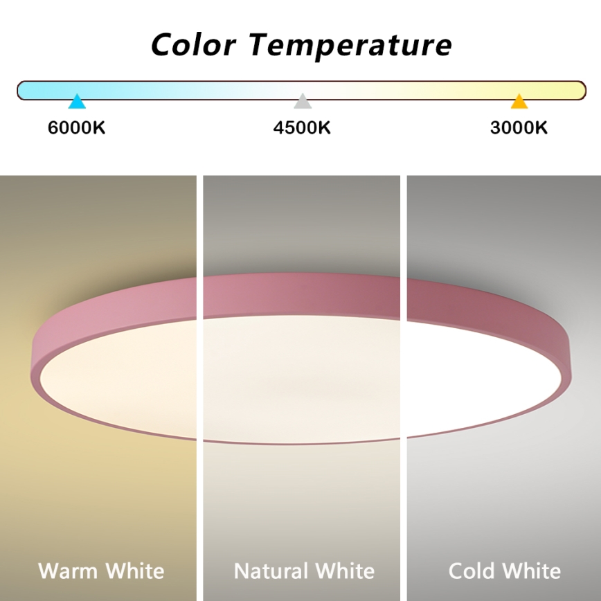 Brilagi - світильник LED з регулюванням яскравості POOL SMART LED/100W/230V Ø 80 см 3000-6000K Wi-Fi Tuya + пульт дистанційного керування рожевий