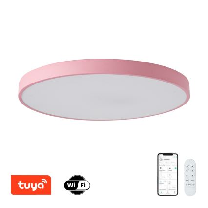 Brilagi - світильник LED з регулюванням яскравості POOL SMART LED/100W/230V Ø 80 см 3000-6000K Wi-Fi Tuya + пульт дистанційного керування рожевий